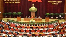 Quang cảnh Hội nghị giữa nhiệm kỳ Ban Chấp hành Trung ương Đảng khóa XIII, sáng 15/5/2023. Ảnh: Trí Dũng