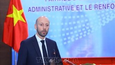 Ông Stanislas Guérini, Bộ trưởng Bộ Chuyển đổi và Công vụ Pháp. Ảnh: Văn Điệp