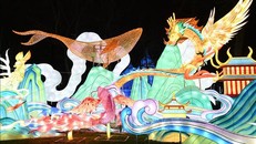 Hình ảnh rực rỡ tại lễ hội đèn lồng ở Paris, Pháp. Ảnh: AFP/TTXVN