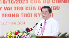 Đồng chí Nguyễn Trọng Nghĩa, Bí thư Trung ương Đảng, Trưởng Ban Tuyên giáo Trung ương, phát biểu chỉ đạo hội nghị. Ảnh: Phương Hoa/TTXVN