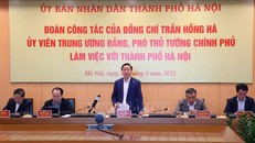 Phó Thủ tướng Trần Hồng Hà làm việc với UBND thành phố Hà Nội. Ảnh: Văn Điệp/TTXVN