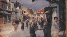 Tác phẩm Phố Hàng Bạc, Victor Tardieu. Ảnh scan từ Dấu ấn 100 năm.