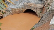 Cống dẫn dòng thủy điện Sông Bung 2. Ảnh: Đ.Hoang.