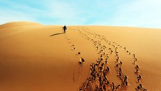 Những vết chân hằn in trên sa mạc cát, nhưng phút chốc những cơn gió đã san lấp. 