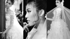 Lan Khuê xinh đẹp, e thẹn diện váy cưới trước ngày lên xe hoa