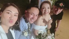 Vợ chồng Tiến Đạt hạnh phúc trong ngày cưới