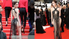 Ngọc Trinh mặc phản cảm trên thảm đỏ LHP Cannes