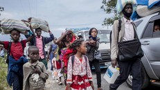 Người dân sơ tán khỏi Goma vì nguy cơ núi lửa phun trào ở CH Congo. (Ảnh: UNICEF)