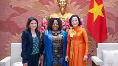 Phó Chủ tịch Quốc hội Nguyễn Thị Thanh tiếp Trưởng đại diện UN Women tại Việt Nam và Phó Đại diện UNICEF tại Việt Nam