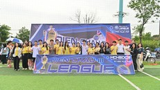 Toàn cảnh buổi lễ khai mạc Diễn Châu 3 League 2025.