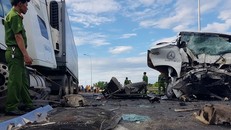 Hiện trường vụ tai nạn - Ảnh: Pháp luật thành phố Hồ Chí Minh