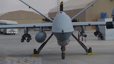 Máy bay không người lái MQ-9 Reaper của không lực Mỹ tại căn cứ không quân Kandahar ở Afghanistan. (Ảnh: AFP/TTXVN)