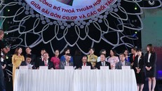 Đại diện các đơn vị tại lễ ký kết hợp tác. 