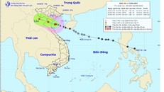 Hướng di chuyển của cơn bão - Ảnh: VOV