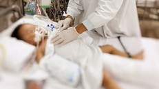 Bé trai 2 tuổi bị chó cắn rách cổ