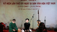Biểu diễn nghệ thuật truyền thống trong buổi gặp mặt các nghệ nhân, những người làm di sản Hà Nội - Ảnh: Chính phủ