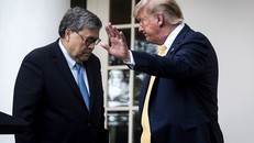 Tổng thống Donald Trump và Bộ trưởng Tư pháp Mỹ William Barr. (Nguồn: The Washington Post)
