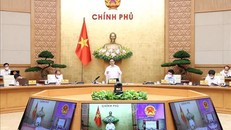 Thủ tướng Phạm Minh Chính phát biểu kết luận Phiên họp Chính phủ thường kỳ tháng 5. Ảnh: Dương Giang/TTXVN