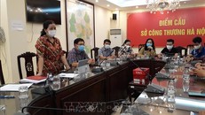 Bà Trần Thị Phương Lan, Quyền Giám đốc Sở Công Thương Hà Nội phát biểu tại buổi làm việc. Ảnh: Phương Anh/TTXVN