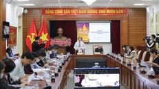 Quang cảnh họp báo tại điểm cầu Bộ Văn hóa, Thể thao và Du lịch. Ảnh: Thanh Tùng/TTXVN