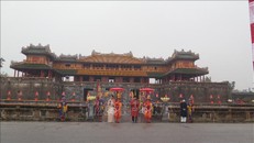 Lãnh đạo tỉnh Thừa Thiên - Huế Công bố chương trình Festival Huế 2022. Ảnh: Tường Vi/TTXVN.