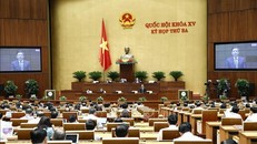 Chiều 6/6/2022, Quốc hội họp phiên toàn thể tại hội trường để biểu quyết thông qua Nghị quyết về Chương trình giám sát của Quốc hội năm 2023. Ảnh: Doãn Tấn/TTXVN