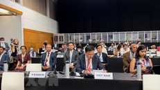 Thứ trưởng Ngoại giao Phạm Quang Hiệu phát biểu tại hội nghị. (Ảnh: Khắc Hiếu/TTXVN)