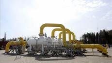 Hệ thống đường ống dẫn khí đốt tại Jauniunai, Litva, ngày 5/5/2022. Ảnh: AFP/ TTXVN