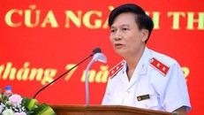 Phó Tổng Thanh tra Chính phủ Bùi Ngọc Lam trình bày báo cáo tại hội nghị triển khai nhiệm vụ sáu tháng cuối năm, ngày 7/7/2022. (Ảnh: Văn Điệp/TTXVN)