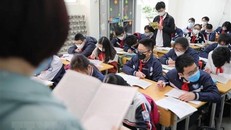 Chương trình giáo dục phổ thông 2018 có nhiều điểm mới so với chương trình hiện hành. (Ảnh : Thanh Tùng/TTXVN)