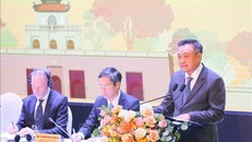 Chủ tịch UBND thành phố Hà Nội Trần Sỹ Thanh phát biểu tại hội thảo, sáng 9/8. Ảnh: Thanh Tùng/TTXVN