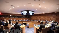 Quang cảnh hội thảo '40 năm thông qua UNCLOS-Những thành tựu và thách thức đặt ra.' (Ảnh: TTXVN phát)