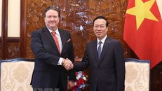 Chủ tịch nước Võ Văn Thưởng tiếp Đại sứ Hoa Kỳ tại Việt Nam Marc E. Knapper. (Ảnh: Thống Nhất/TTXVN)