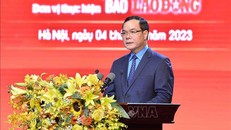 Chủ tịch Tổng Liên đoàn Lao động Việt Nam Nguyễn Đình Khang phát biểu.