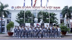 Thành viên đội tuyển bóng đá nữ quốc gia Việt Nam trước giờ lên đường tham dự World Cup 2023. Ảnh: TTXVN