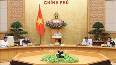 Thủ tướng Phạm Minh Chính chủ trì Phiên họp Chính phủ chuyên đề về xây dựng pháp luật tháng 8 năm 2023. Ảnh: Dương Giang/TTXVN