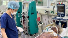 Người đàn ông nhiễm liên cầu lợn nguy kịch. Ảnh: BS