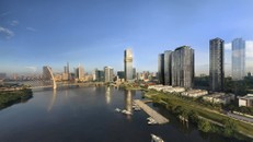 Tòa nhà thương mại Marina Central Tower trong khu phức hợp bất động sản hàng hiệu Grand Marina, Saigon. Ảnh: Masterise Homes