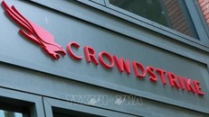 Văn phòng công ty an ninh mạng CrowdStrike tại Sunnyvale, California, Mỹ, ngày 19/7/2024. Ảnh: Getty Images/ TTXVN
