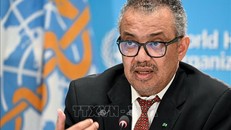 Tổng giám đốc Tổ chức Y tế thế giới (WHO), ông Tedros Adhanom Ghebreyesus phát biểu tại Geneva, Thụy Sĩ. Ảnh tư liệu: AFP/TTXVN