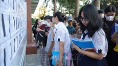 Thí sinh dự thi đánh giá năng lực tại điểm thi Trường Đại học Công nghệ TP Hồ Chí Minh (Hutech).