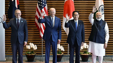 (Từ trái sang) Thủ tướng Australia Anthony Albanese, Tổng thống Mỹ Joe Biden, Thủ tướng Nhật Bản Kishida Fumio và Thủ tướng Ấn Độ Narendra Modi tại Hội nghị thượng đỉnh nhóm Bộ tứ (Quad) ở Tokyo, Nhật Bản ngày 24/5/2022. (Ảnh: ANI/TTXVN)