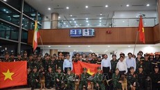 Đoàn Việt Nam mang theo tinh thần quyết tâm hỗ trợ người dân Myanmar