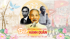 Bác vẫn cùng chúng cháu hành quân