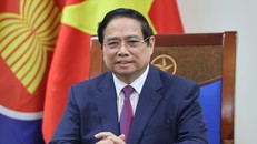 Thủ tướng Phạm Minh Chính gửi thông điệp nhân dịp 58 năm kỷ niệm ngày thành lập Hiệp hội các nước Đông Nam Á (ASEAN), và 30 năm Việt Nam tham gia ASEAN. (Ảnh: Dương Giang/TTXVN)