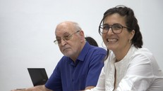 Ủy viên Bộ Chính trị, Trưởng Ban Đối ngoại Đảng Cộng sản Israel Reem Hazan (bên phải). (Ảnh: Thanh Bình/TTXVN)