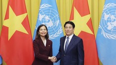 Chủ tịch nước Lương Cường tiếp bà Pauline Tamesis, Điều phối viên Thường trú Liên hợp quốc tại Việt Nam.