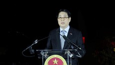 Chủ tịch nước Lương Cường phát biểu. 