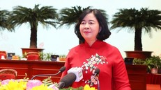 Bà Bùi Thị Minh Hoài, Ủy viên Bộ Chính trị, Bí thư Thành ủy Hà Nội khóa XVII tái đắc cử Bí thư Thành ủy Hà Nội khóa XVIII, nhiệm kỳ 2025-2030.