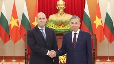 Chiều 25/11/2024, tại Trụ sở Trung ương Đảng, Tổng Bí thư Tô Lâm tiếp Tổng thống Cộng hòa Bulgaria Rumen Radev thăm chính thức Việt Nam. 